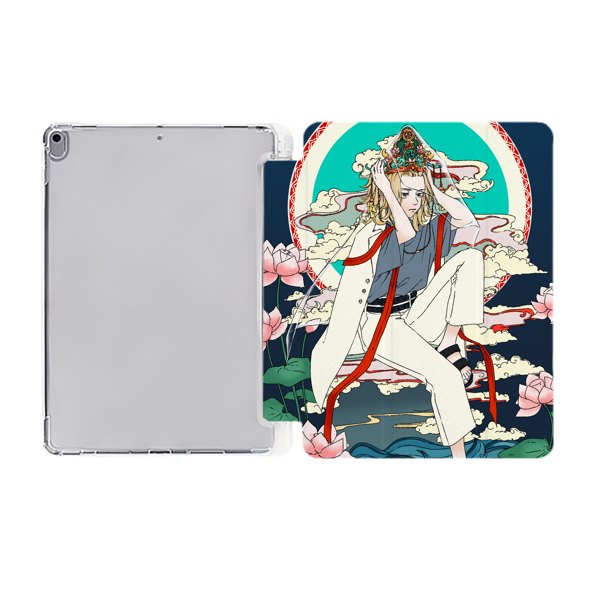 （画像用） 東京リベンジャーズ Tokyo Revengers IPad ケース ペン収納付き 三つ折りスタンド PUレザー×シリコン 対応機種9.5/10.5/10.9インチ